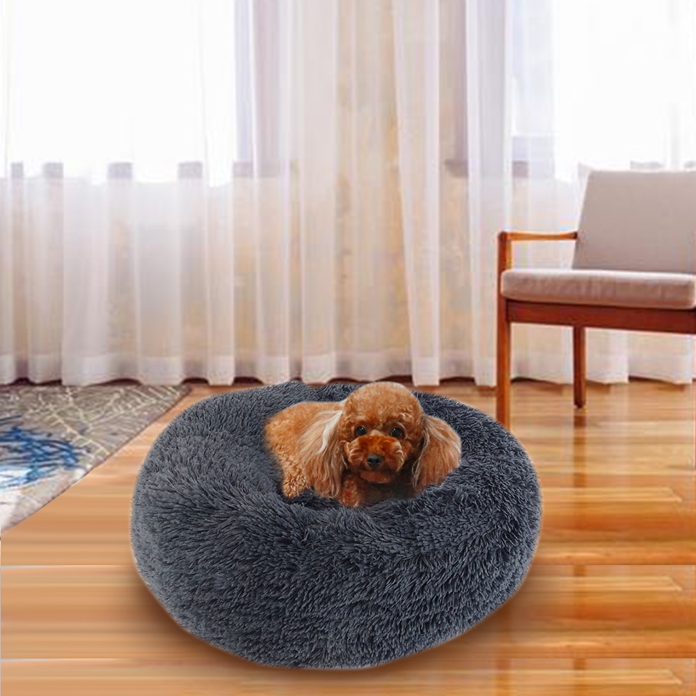 Washable Long Plush Bed Super Soft Dog Bed Dog Kennel Deep Sleep Dog House Velvet Mats Sofa For Dog Chihuahua Dog Basket Pet Bed