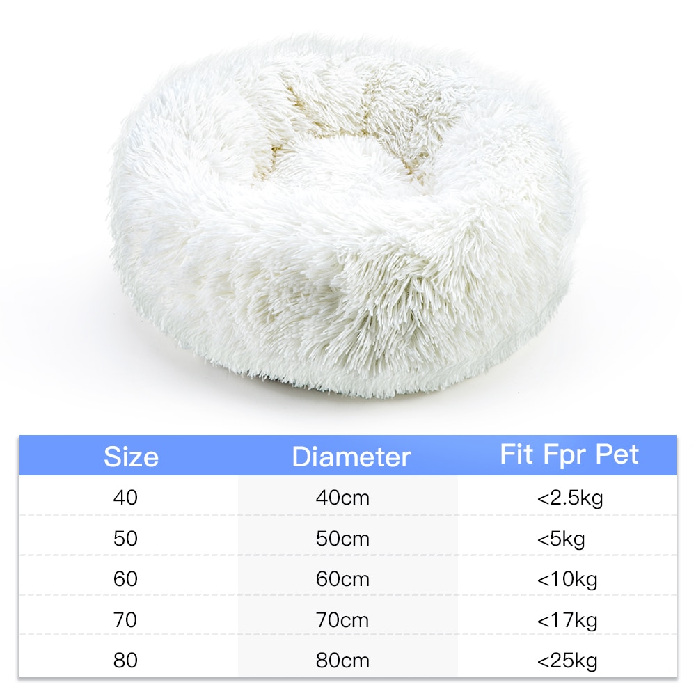 Super Soft Pet Bed Kennel Dog Round Cat Winter Warm Sleeping Bag Long Plush Puppy Cushion Mat Dog House Velvet Mats Sofa For Dog