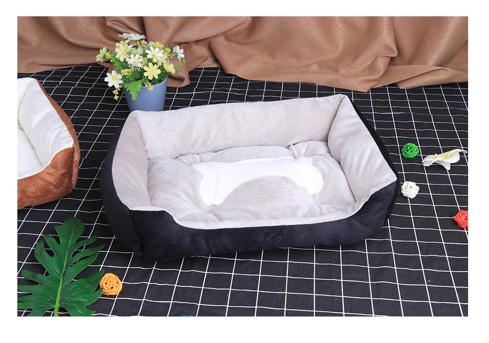 Bone Type Pet Dog Bed Dog House Mat Warming Dog House Soft Nest Sleeping Warm Kennel Pet Supplies for Cat Puppy for Animal