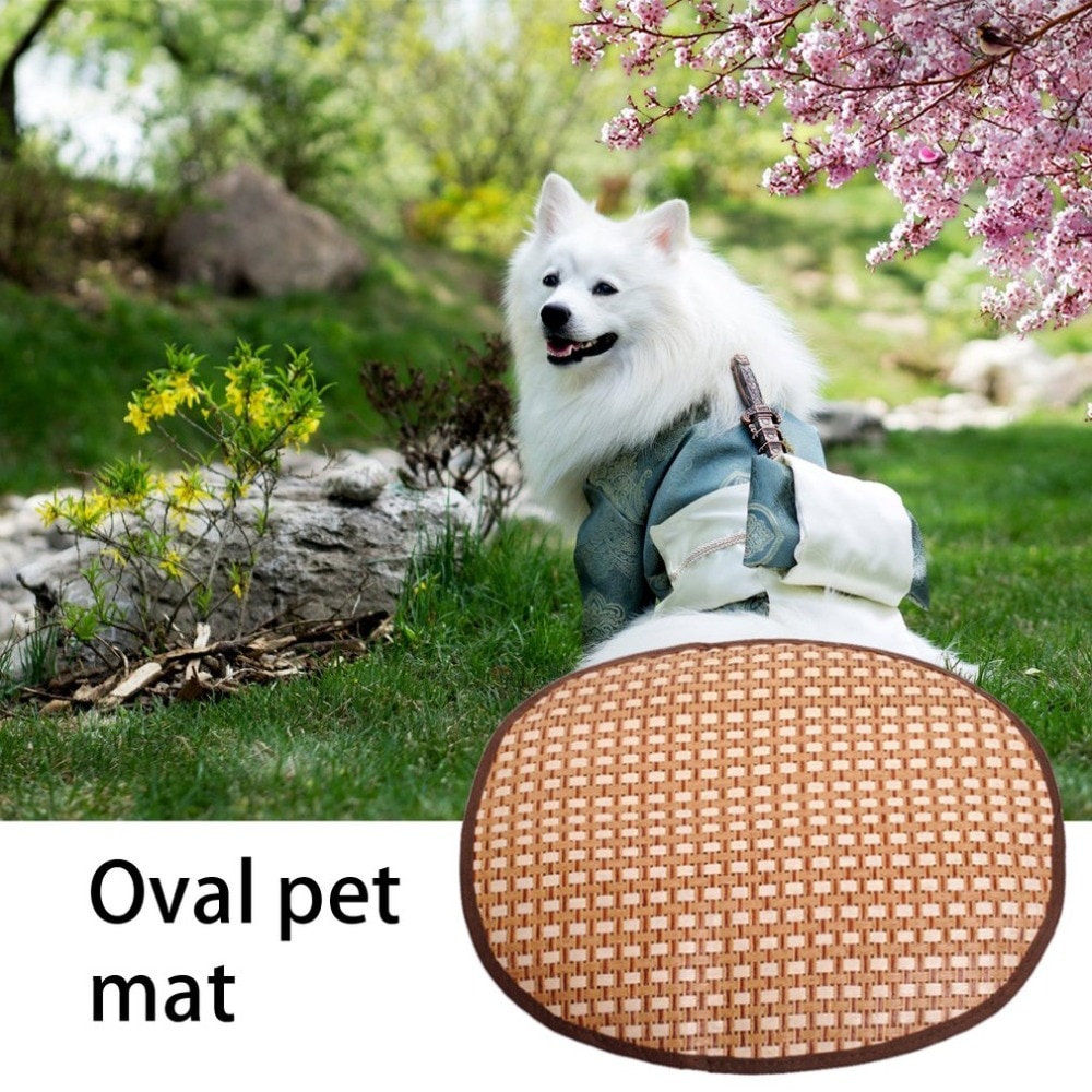 Oval Shape Fashionable Lovely Cute Pet Dog Cat Summer Mat House Bed Soft Breathable Pet Sleeping Mat Pets Dogs Animal Pad