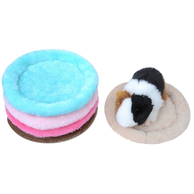 Small Pet Round Soft Fleece Mat Hamster Cage Guinea Pig Winter Warm Bed Sleeping Bed Mat hedgehog sleeping mat
